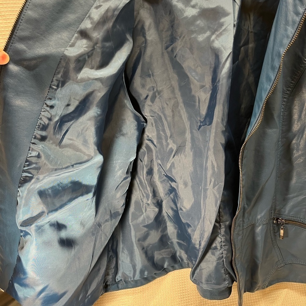 Christopher & Banks Faux Leather Jacket Sz L - Picture 9 of 11